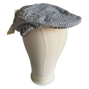 NWT Toddler Boys Cherokee Smoky Blue Striped Paige Boy Newspaper Boy Hat - 2T-5T